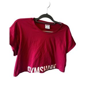 Gymshark pink fraction crop top size XL